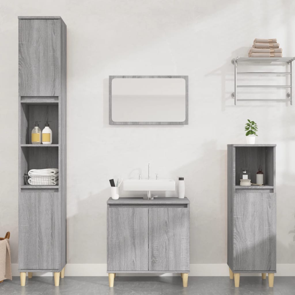 Conjunto de muebles de baño 3 piezas color roble Sonoma