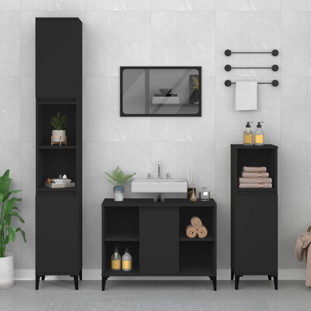Conjunto de muebles de baño 3 piezas color roble Sonoma