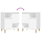 Aparadores 2 uds madera contrachapada blanco 60x35x70 cm