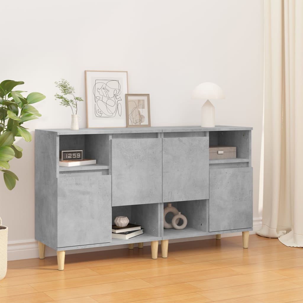 Aparadores 2 uds madera contrachapada blanco 60x35x70 cm
