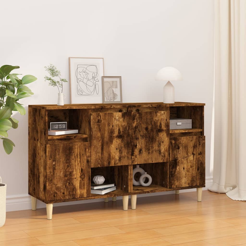 Aparadores 2 uds madera contrachapada blanco 60x35x70 cm