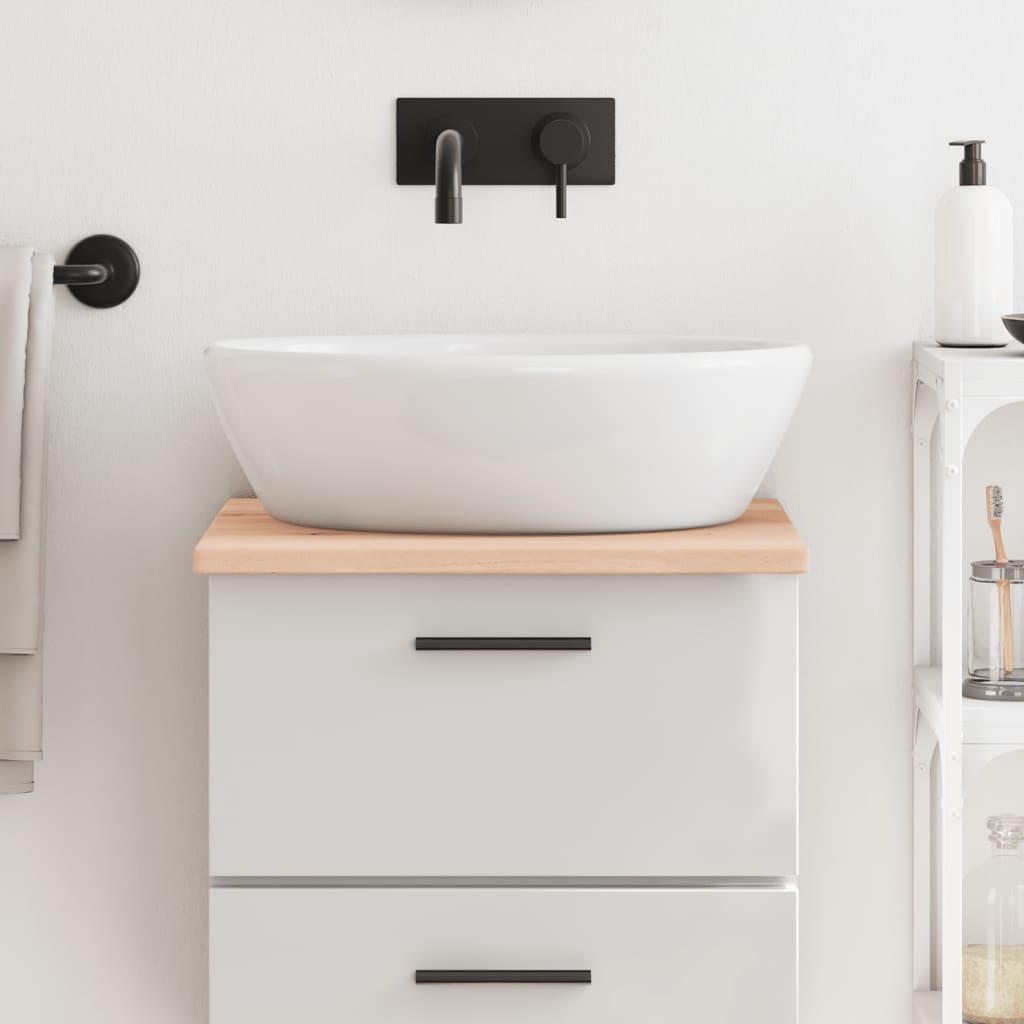 Encimera de baño madera maciza de haya 100x50x1,5 cm