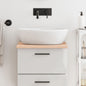 Encimera de baño madera maciza de haya 100x50x1,5 cm