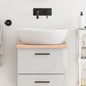 Encimera de baño madera maciza de haya 100x50x1,5 cm