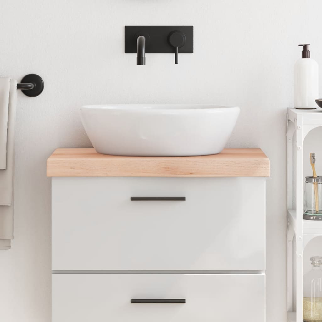 Encimera de baño madera maciza de haya 100x50x1,5 cm
