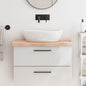 Encimera de baño madera maciza de haya 100x50x1,5 cm