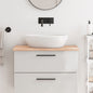 Solid beech wood bathroom countertop 100x50x1.5 cm