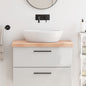 Solid beech wood bathroom countertop 100x50x1.5 cm
