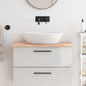 Solid beech wood bathroom countertop 100x50x1.5 cm
