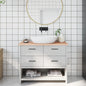 Encimera de baño madera maciza de haya 100x50x1,5 cm