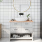 Encimera de baño madera maciza de haya 100x50x1,5 cm