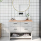 Encimera de baño madera maciza de haya 100x50x1,5 cm