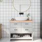 Encimera de baño madera maciza de haya 100x50x1,5 cm