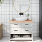Encimera de baño madera maciza de haya 100x50x1,5 cm