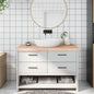 Encimera de baño madera maciza de haya 100x50x1,5 cm