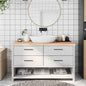 Encimera de baño madera maciza de haya 100x50x1,5 cm