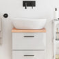 Encimera baño madera maciza tratada marrón claro 100x30x(2-4)cm