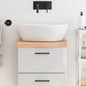 Encimera baño madera maciza tratada marrón claro 100x30x(2-4)cm