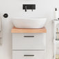 Encimera baño madera maciza tratada marrón claro 100x30x(2-4)cm