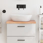 Encimera baño madera maciza tratada marrón claro 100x30x(2-4)cm
