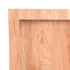 Encimera baño madera maciza tratada marrón claro 100x30x(2-4)cm