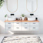 Encimera baño madera maciza tratada marrón claro 100x30x(2-4)cm