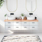 Encimera baño madera maciza tratada marrón claro 100x30x(2-4)cm