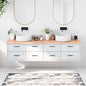 Encimera baño madera maciza tratada marrón claro 100x30x(2-4)cm
