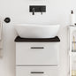 Encimera baño madera maciza tratada marrón claro 100x30x(2-4)cm