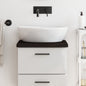 Encimera baño madera maciza tratada marrón claro 100x30x(2-4)cm