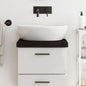 Encimera baño madera maciza tratada marrón claro 100x30x(2-4)cm