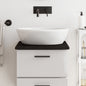 Encimera baño madera maciza tratada marrón claro 100x30x(2-4)cm