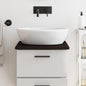 Encimera baño madera maciza tratada marrón claro 100x30x(2-4)cm