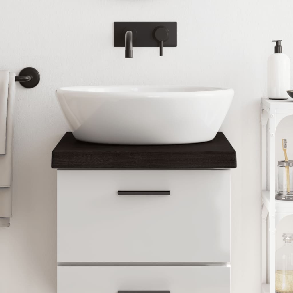 Encimera de baño madera maciza de haya 100x50x1,5 cm