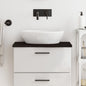 Encimera baño madera maciza tratada marrón claro 100x30x(2-4)cm