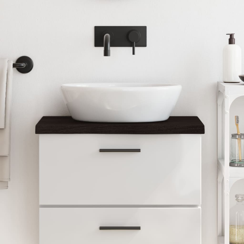 Encimera de baño madera maciza de haya 100x50x1,5 cm