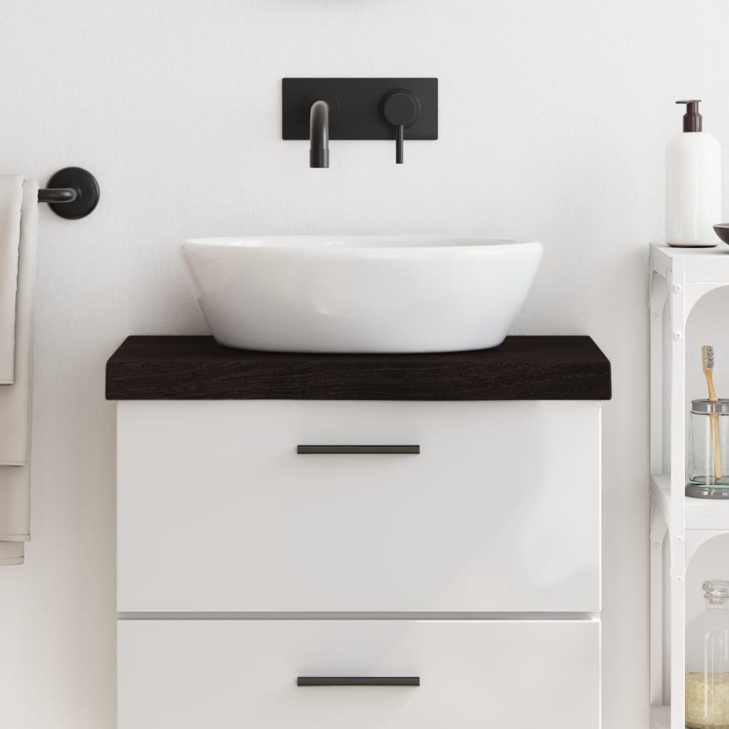 Encimera de baño madera maciza de haya 100x50x1,5 cm