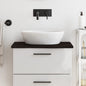Encimera baño madera maciza tratada marrón claro 100x30x(2-4)cm