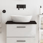 Encimera baño madera maciza tratada marrón claro 100x30x(2-4)cm