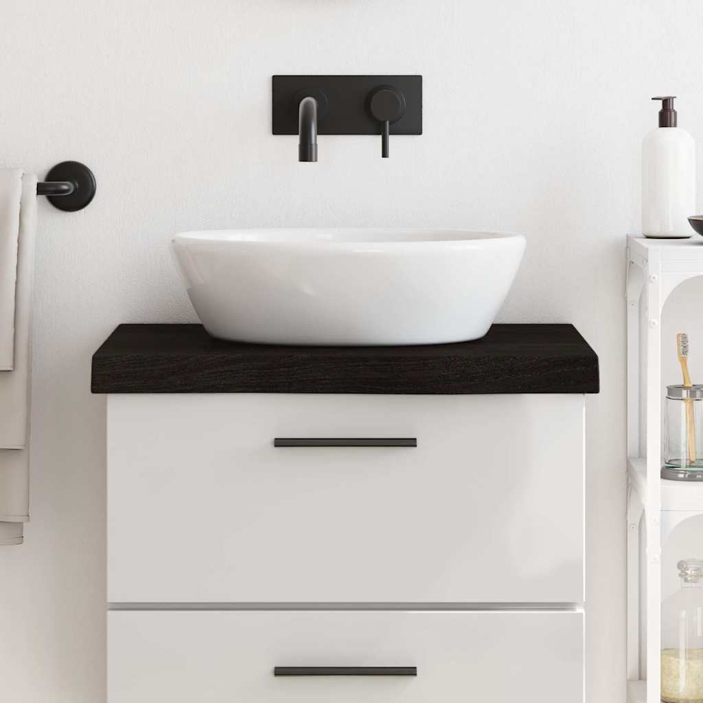 Encimera de baño madera maciza de haya 100x50x1,5 cm