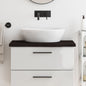 Encimera baño madera maciza tratada marrón claro 100x30x(2-4)cm