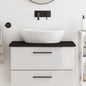Encimera baño madera maciza tratada marrón claro 100x30x(2-4)cm