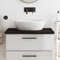 Encimera baño madera maciza tratada marrón claro 100x30x(2-4)cm