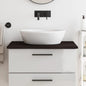 Encimera baño madera maciza tratada marrón claro 100x30x(2-4)cm
