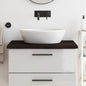 Encimera baño madera maciza tratada marrón claro 100x30x(2-4)cm