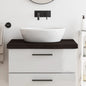 Encimera baño madera maciza tratada marrón claro 100x30x(2-4)cm