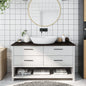 Encimera baño madera maciza tratada marrón claro 100x30x(2-4)cm