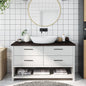 Solid beech wood bathroom countertop 100x50x1.5 cm
