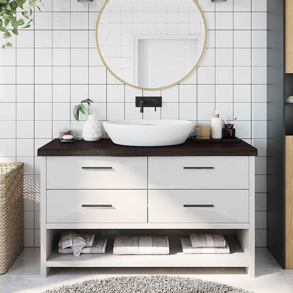 Encimera de baño madera maciza de haya 100x50x1,5 cm