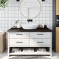 Solid beech wood bathroom countertop 100x50x1.5 cm
